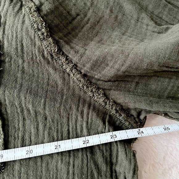 NWOT Aerie Pool to Party Gauzy Swim Coverup Cotton Olive Green Size S - Picture 12 of 13